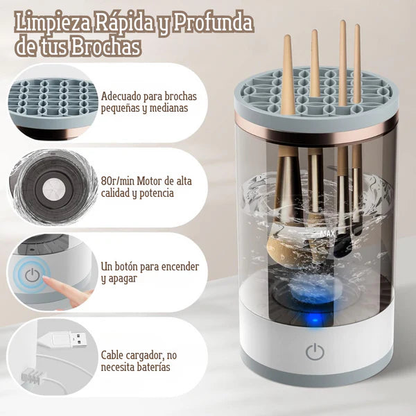 Limpiador Eléctrico para Brochas de Maquillaje - ¡ÉXITO EN ESPAÑA!😱